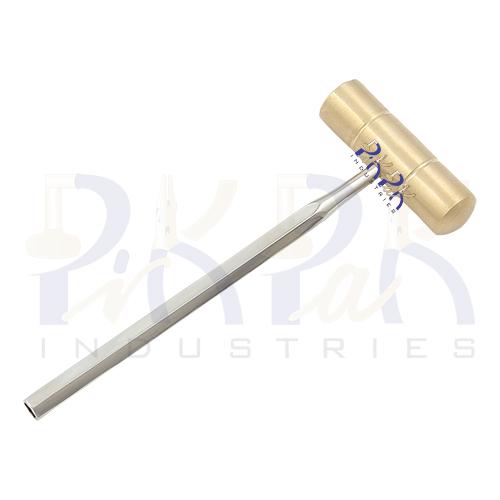 Brass Hammer With Flat/Ball Pein Head.