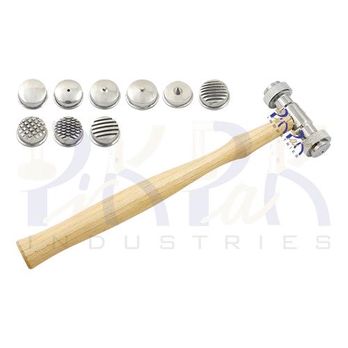 Texturing Hammer With 9 Interchangeable Tips.