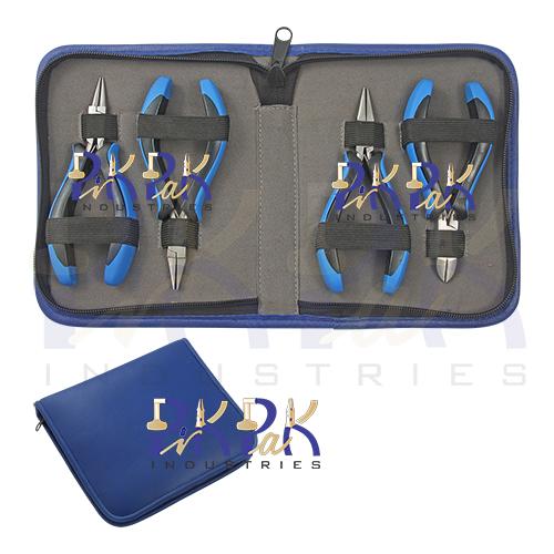 4 pieces Ergonomic Handles Pliers Kit, Size: 130mm.