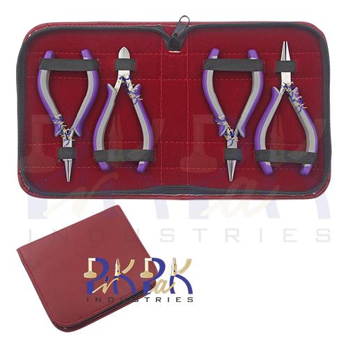 4 pieces Pliers Kit with Ergo Handle, Size: 115mm.