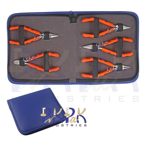 5 pieces Pliers Kit with Special Handle, Size: 140mm.