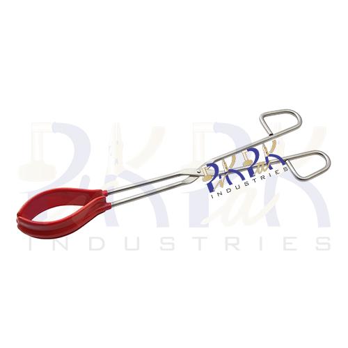 Flask Tongs with Angled PVC Jaws.