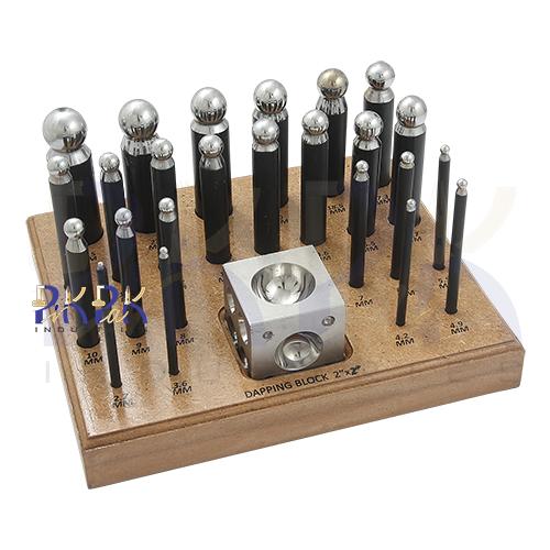 24 Pieces Dapping Punch Set With Block.
