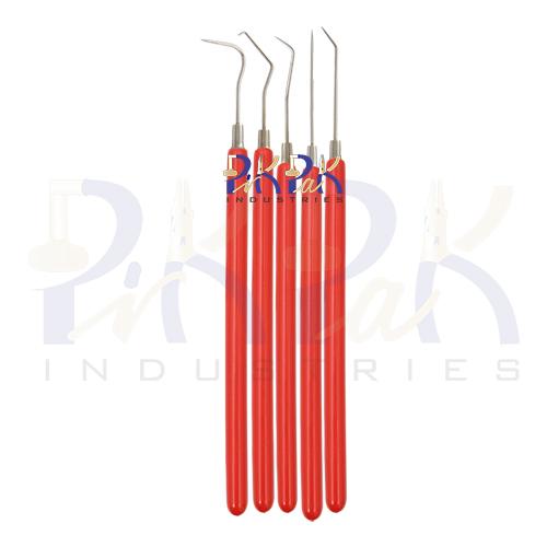 Wax Probe Set of 5 Pcs with PVC Grip Handles.